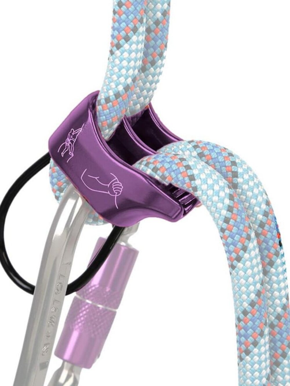 25KN Rappel Belay Device - Aluminum V-Grooved Rock Climbing Descender Safety